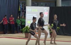 Trio do Acro Clube da Maia vence ouro em ginástica acrobática