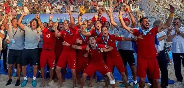 Portugal é campeão europeu de futebol de praia