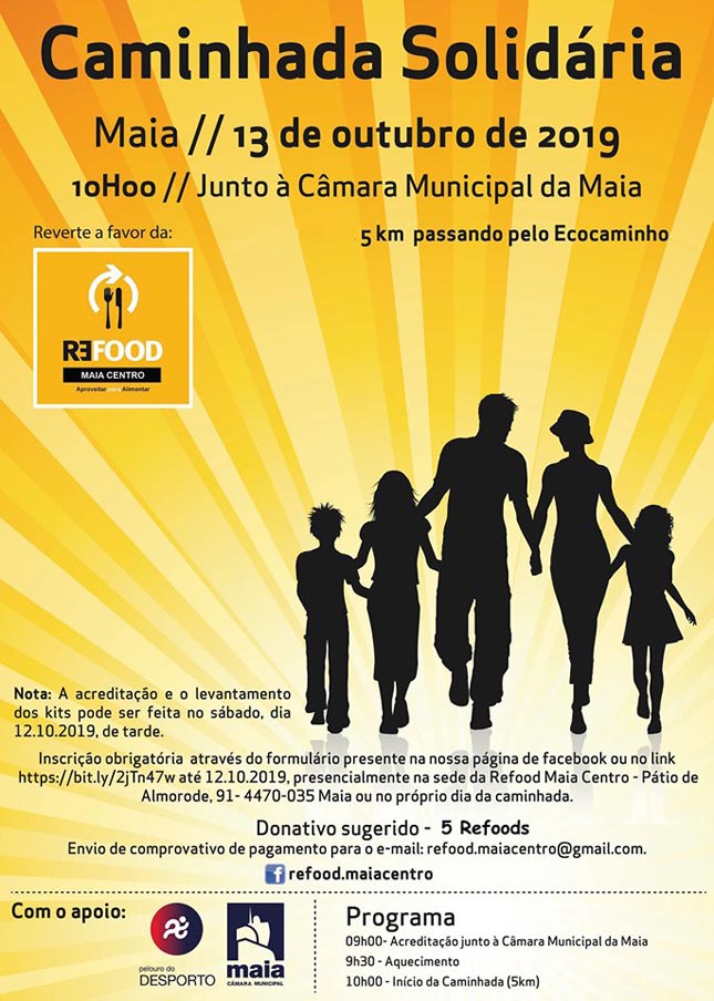 Refood Maia Centro promove caminhada solidária