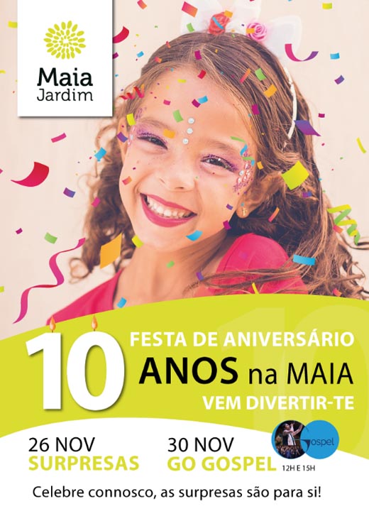 Maia Jardim comemora 10.º aniversário com concerto de Gospel e várias surpresas