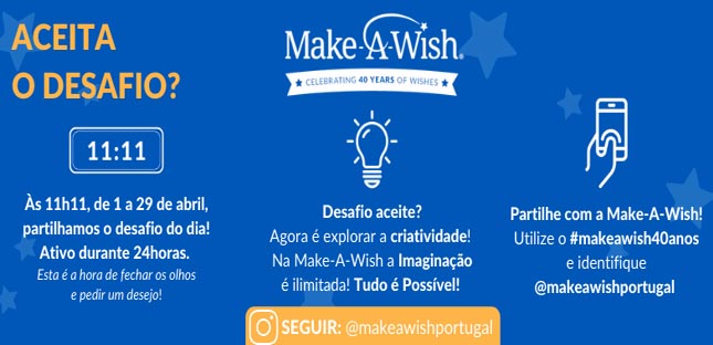 Make-A-Wish® lança desafios aos portugueses
