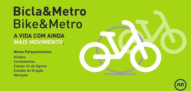 Metro do Porto disponibiliza parques para bicicletas