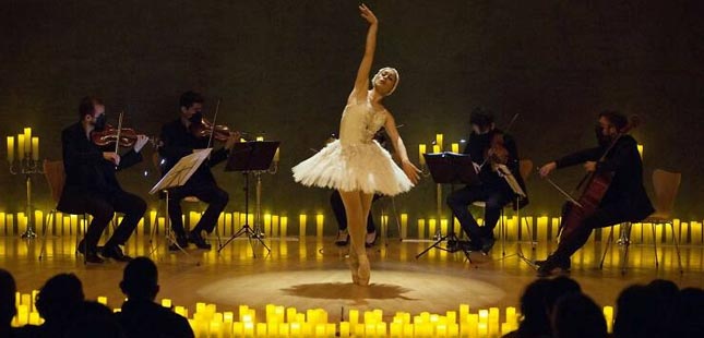 Candleligt apresenta concertos de música clássica com ballet à luz das velas em Gaia