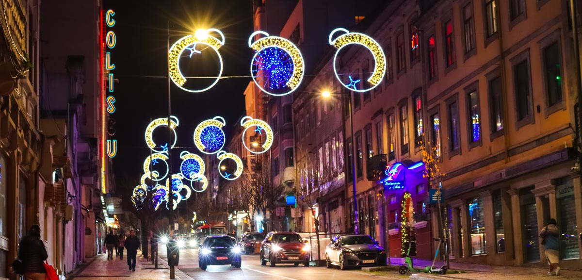 Guia das iluminações de Natal do Porto